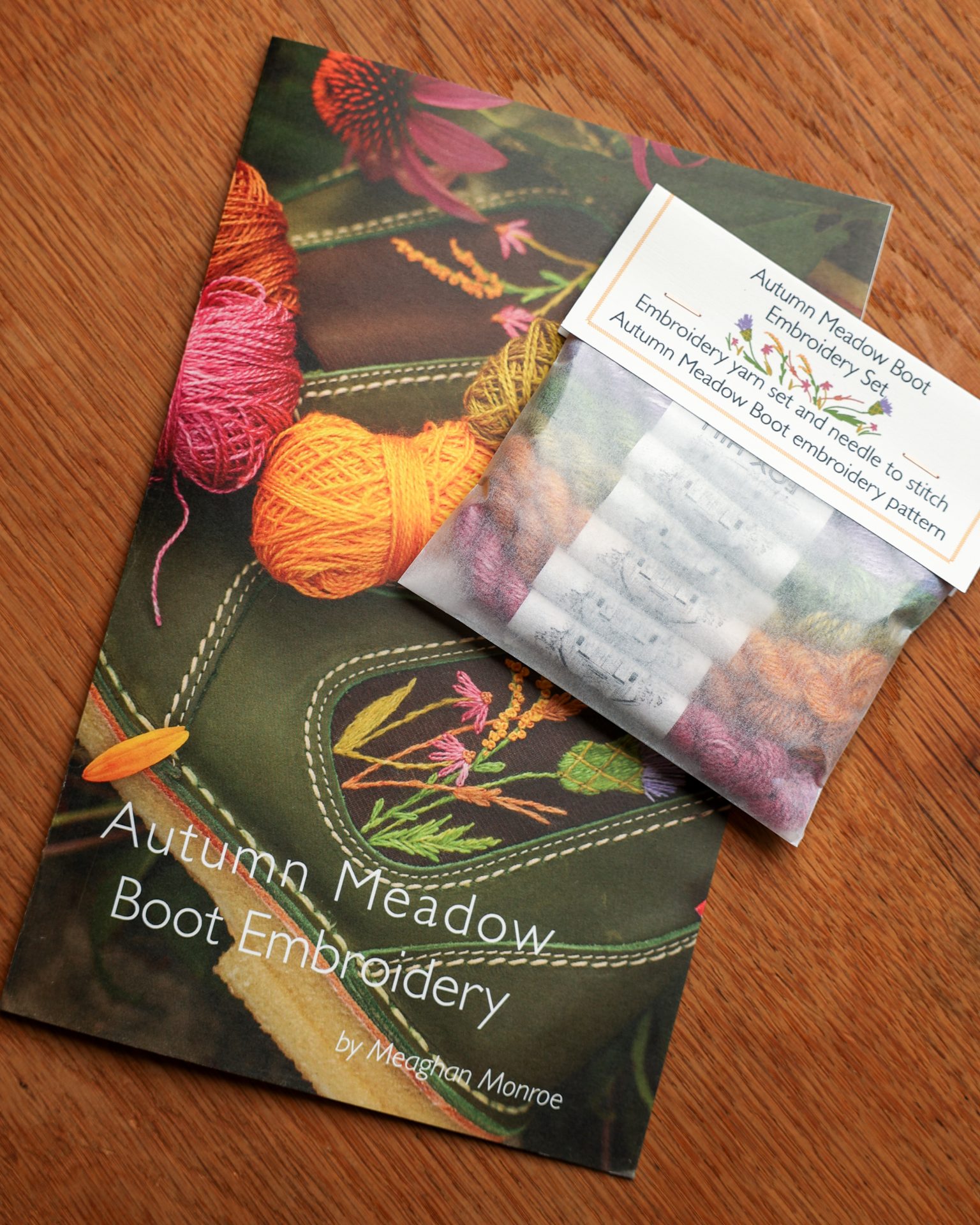 Autumn Boot Embroidery Yarn Set and pattern Bundle