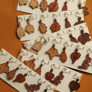 New England Leaf Stitch Markers